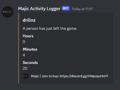 Discord Activity Logger/Shift Logger – Clearly Development